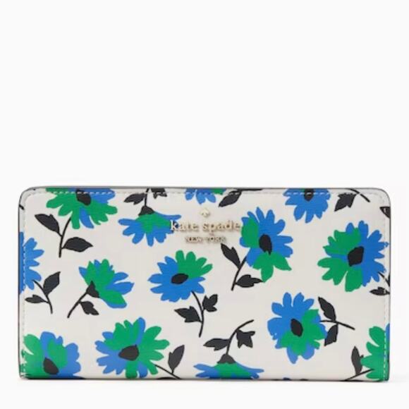 Kate Spade Kristi Park Posies Printed Satchel and Bifold Slim Wallet Bundle NWT - Picture 6 of 15